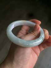 Load image into Gallery viewer, 57.5mm Certified Type A 100% Natural icy green/white Jadeite Jade bangle AT20-1351
