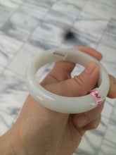 Load image into Gallery viewer, 55.9mm Certified Type A 100% Natural white Jadeite Jade bangle W63-6216
