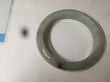Load image into Gallery viewer, 54.9mm certified type A 100% Natural light green/brown jadeite jade bangle C80-4215
