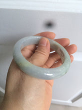 Load image into Gallery viewer, 53.2mm certified type A 100% Natural green/purple/gray Jadeite Jade bangle G109-3537
