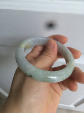 Load image into Gallery viewer, 53.2mm certified type A 100% Natural green/purple/gray Jadeite Jade bangle G109-3537
