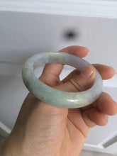 Load image into Gallery viewer, 53.2mm certified type A 100% Natural green/purple/gray Jadeite Jade bangle G109-3537
