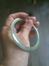 Load image into Gallery viewer, 58.5mm Type A 100% Natural icy light green super thin style Jadeite bangle L138
