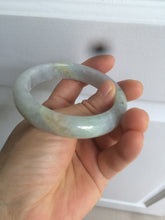 Load image into Gallery viewer, 53.2mm certified type A 100% Natural green/purple/gray Jadeite Jade bangle G109-3537
