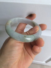 Load image into Gallery viewer, 53.2mm certified type A 100% Natural green/purple/gray Jadeite Jade bangle G109-3537
