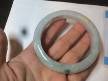 Load image into Gallery viewer, 57.5mm Certified Type A 100% Natural icy green/white Jadeite Jade bangle AT20-1351
