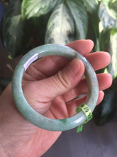 Load image into Gallery viewer, 53.6mm Certified Type A 100% Natural sunny apple green Jadeite Jade bangle AE5-2745
