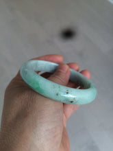 Load image into Gallery viewer, 56.6mm Certified Type A 100% Natural sunny green Jadeite Jade bangle U97-0543
