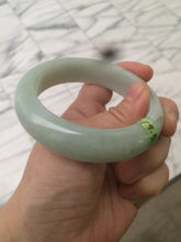 Load image into Gallery viewer, 56.9mm certified type A 100% Natural watery light green chubby jadeite jade bangle A59-1024
