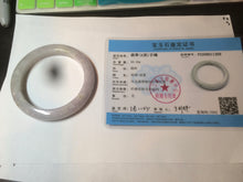 Load image into Gallery viewer, 55.6mm Certified type A 100% Natural light green/purple/white Jadeite bangle AT24-1368
