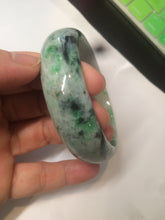 Load image into Gallery viewer, 58mm Certified Type A 100% Natural light sunny green/dark green Jadeite Jade bangle J102-4120
