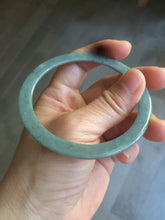 Load image into Gallery viewer, 58.2mm Type A 100% Natural light green/blue super thin style Jadeite bangle L140
