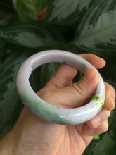 Load image into Gallery viewer, 57.4mm certified Type A 100% Natural green/purple Jadeite Jade bangle AE6-6198
