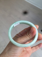 Load image into Gallery viewer, 52.4mm Certified 100% natural Type A light green oval jadeite jade bangle Y120-2491
