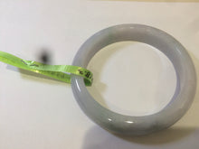 Load image into Gallery viewer, 56mm certified type A 100% Natural white/light green jadeite jade bangle AC10-6859
