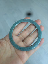 Load image into Gallery viewer, 58.2mm Type A 100% Natural light green/blue super thin style Jadeite bangle L140
