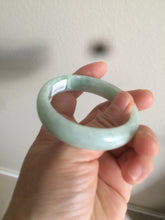 Load image into Gallery viewer, 52.4mm Certified 100% natural Type A light green oval jadeite jade bangle Y120-2491
