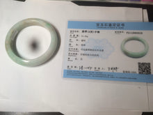 Load image into Gallery viewer, 54.7mm 100% natural Type A sunny green/brown/white jadeite jade bangle AF72-3316

