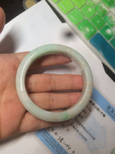 Load image into Gallery viewer, 54.7mm 100% natural Type A sunny green/brown/white jadeite jade bangle AF72-3316
