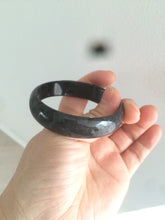 Load image into Gallery viewer, 52.8mm Certified Type A 100% Natural black (Wuji)Jadeite Jade bangle D94
