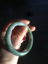 Load image into Gallery viewer, 54.6mm certified type A 100% Natural dark green/brown Jadeite Jade bangle Z87-7247
