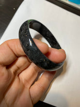 Load image into Gallery viewer, 52.8mm Certified Type A 100% Natural black (Wuji)Jadeite Jade bangle D94
