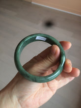 Load image into Gallery viewer, 58mm certified type A 100% Natural dark green jadeite jade bangle D93-9240
