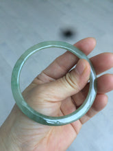 Load image into Gallery viewer, 58.5mm Type A 100% Natural icy light green super thin style Jadeite bangle L138
