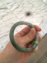 Load image into Gallery viewer, 54.6mm certified type A 100% Natural dark green/brown Jadeite Jade bangle Z87-7247
