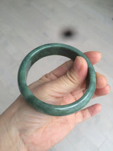 Load image into Gallery viewer, 58mm certified type A 100% Natural dark green jadeite jade bangle D93-9240
