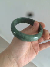 Load image into Gallery viewer, 58mm certified type A 100% Natural dark green jadeite jade bangle D93-9240
