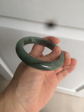 Load image into Gallery viewer, 55mm certified type A 100% Natural watery dark green Jadeite Jade bangle AT27-9779
