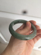 Load image into Gallery viewer, 55mm certified type A 100% Natural watery dark green Jadeite Jade bangle AT27-9779
