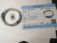 Load image into Gallery viewer, 51.7mm certified Type A 100% Natural s dark green/purple midsummer forest square Jadeite Jade bangle AF77-0400
