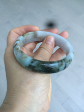 Load image into Gallery viewer, 58mm Certified Type A 100% Natural dark green purple brown Jadeite Jade bangle L135-4073
