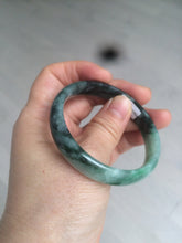 Load image into Gallery viewer, 50.2mm Certified Type A 100% Natural sunny green/dark green Jadeite Jade bangle D45-0105
