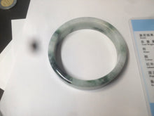 Load image into Gallery viewer, 51.7mm certified Type A 100% Natural s dark green/purple midsummer forest square Jadeite Jade bangle AF77-0400
