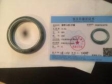 Load image into Gallery viewer, 55mm certified type A 100% Natural watery dark green Jadeite Jade bangle AT27-9779
