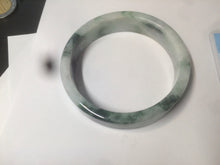 Load image into Gallery viewer, 51.7mm certified Type A 100% Natural s dark green/purple midsummer forest square Jadeite Jade bangle AF77-0400
