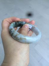 Load image into Gallery viewer, 58mm Certified Type A 100% Natural dark green purple brown Jadeite Jade bangle L135-4073
