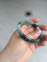 Load image into Gallery viewer, 50.2mm Certified Type A 100% Natural sunny green/dark green Jadeite Jade bangle D45-0105
