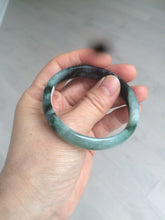 Load image into Gallery viewer, 50.2mm Certified Type A 100% Natural sunny green/dark green Jadeite Jade bangle D45-0105
