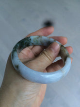Load image into Gallery viewer, 58mm Certified Type A 100% Natural dark green purple brown Jadeite Jade bangle L135-4073
