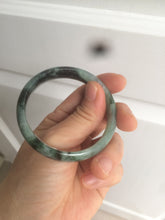 Load image into Gallery viewer, 50.2mm Certified Type A 100% Natural sunny green/dark green Jadeite Jade bangle D45-0105
