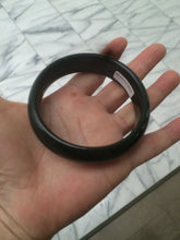 Load image into Gallery viewer, 60.2mm 100% Natural dark green/black nephrite Hetian Jade bangle A56-4635 卖了
