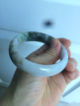 Load image into Gallery viewer, 58mm Certified Type A 100% Natural dark green purple brown Jadeite Jade bangle L135-4073

