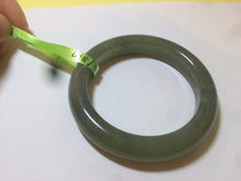 Load image into Gallery viewer, 51.3mm Certified 100% Natural oily dark green nephrite Hetian Jade bangle N80-6570
