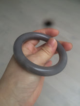 Load image into Gallery viewer, 51.8mm 100% natural smoky purple/gray Quartzite (Shetaicui jade) round cut bangle XY6
