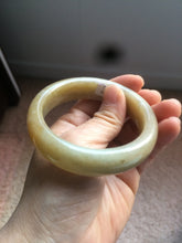 Load image into Gallery viewer, Sale! Certified 54.9mm 100% Natural  sugar yellow/white nephrite Hetian Jade bangle N38-1022
