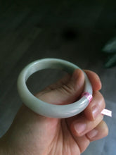 Load image into Gallery viewer, 53mm 100% natural Type A light yellow/green/white jadeite jade bangle U5
